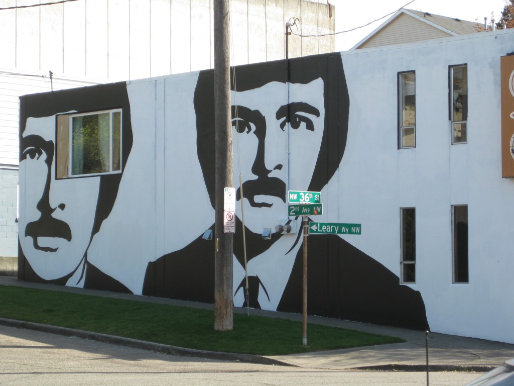 Mustachioed mural