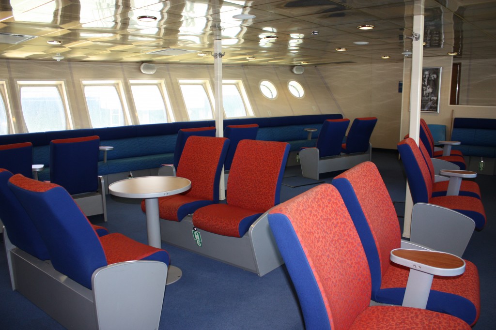 Because everyone rides on the top deck of the ferry, the lower deck has been perfectly preserved in its original 1978 state. 