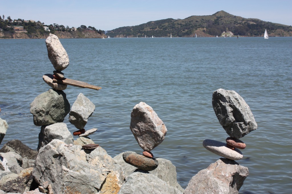 One of Bill's rock balancing sculptures. 