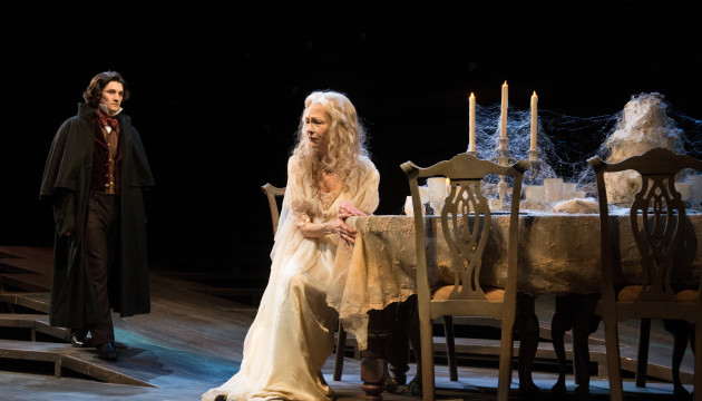 Benjamin Bonenfant as Pip and Judith Marie Bergen as Miss Havisham in Great Expectations. Photo: Jenny Graham.